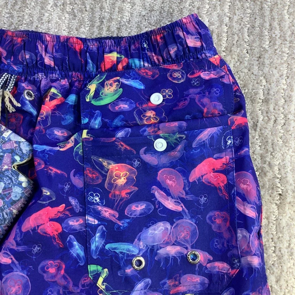 Peter Millar Seaside Mens Jellyfish Print‎ Swim Trunks Size Small NWT